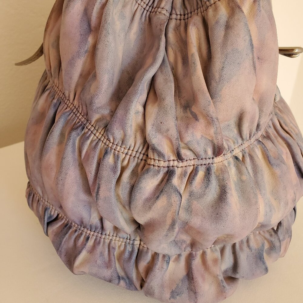 Prada purse Gaufre Leather pink gray purple ivory beige Blue crossbody hobo bag - Picture 5 of 12